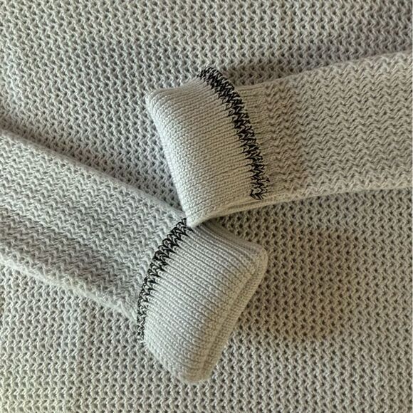 Rag & Bone White Crew Neck Open Knit Minimalist Coastal Academia Sweater Size XS - Picture 6 of 9